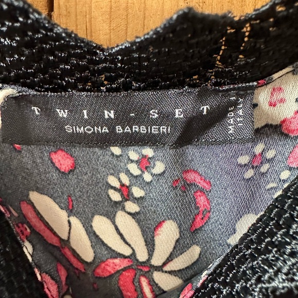 TWIN-SET ITALY (made in) SIMONS BARBIERI Loose Floral TANK with Lace NWT - Picture 7 of 14